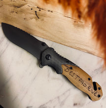 Load image into Gallery viewer, Handwritten Engraved Knife
