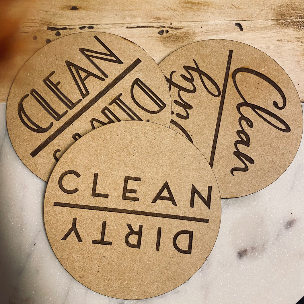 Clean & Dirty Dishwasher Sign