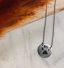 Load image into Gallery viewer, Dog Paw Circle Necklace
